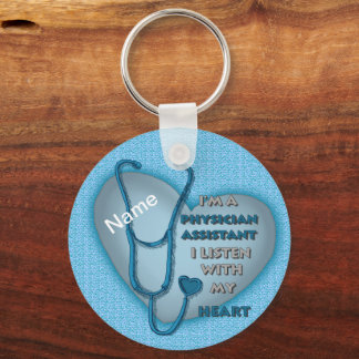 Blue Heart Physician Assistant Sleutelhanger
