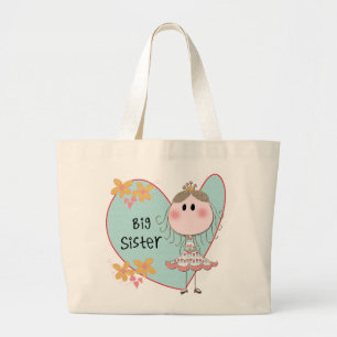 Blue Heart Princess Big Sister Grote Tote Bag