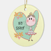 Blue Heart Princess Big Sister Keramisch Ornament (Links)