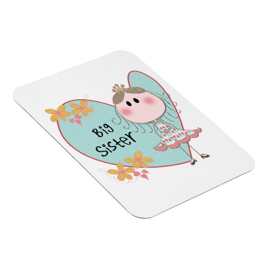 Blue Heart Princess Big Sister Magneet (Rechterzijde)