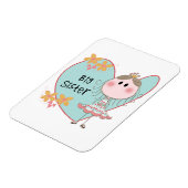 Blue Heart Princess Big Sister Magneet (Linkerzijde)