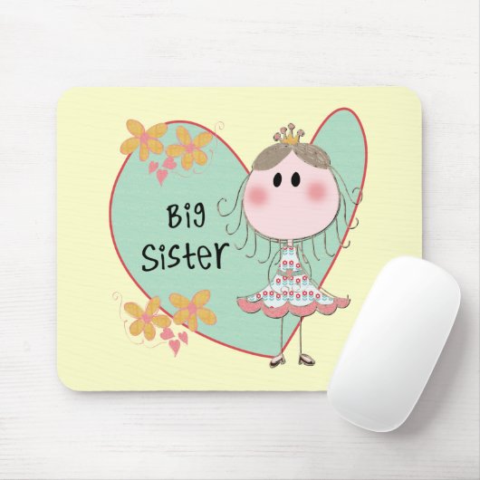 Blue Heart Princess Big Sister Muismat (Met muis)