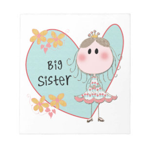 Blue Heart Princess Big Sister Notitieblok