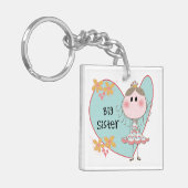 Blue Heart Princess Big Sister Sleutelhanger (Voorkant Links)