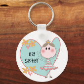 Blue Heart Princess Big Sister Sleutelhanger (Voorkant)