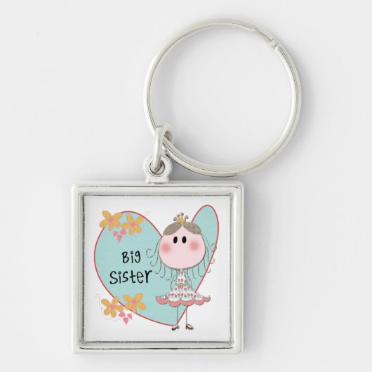 Blue Heart Princess Big Sister Sleutelhanger (Voorkant)