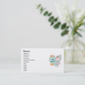 Blue Heart Princess Big Sister Visitekaartje (Staand voorkant)