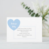Blue Heart Request Books for Baby Boy Shower Informatiekaartje (Staand voorkant)