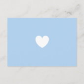 Blue Heart Request Books for Baby Boy Shower Informatiekaartje (Achterkant)