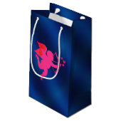 Blue heart  romantic wallpaper klein cadeauzakje (Achterkant Gekanteld)