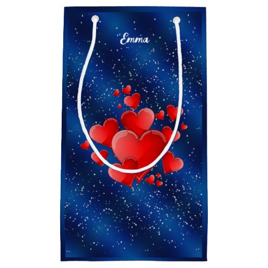 Blue heart  romantic wallpaper klein cadeauzakje (Voorkant)
