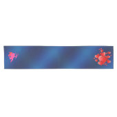 Blue heart  romantic wallpaper korte tafelloper (Horizontaal)