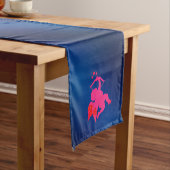 Blue heart  romantic wallpaper korte tafelloper (Voorbeeld)