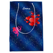 Blue heart  romantic wallpaper medium cadeauzakje (Voorkant)