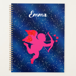 Blue heart romantic wallpaper planner