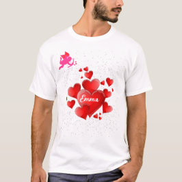 Blue heart  romantic wallpaper t-shirt