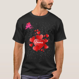 Blue heart romantic wallpaper t-shirt
