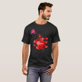 Blue heart  romantic wallpaper t-shirt (Voorkant volledig)
