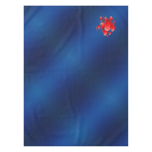 Blue heart  romantic wallpaper tafelkleed (Voorkant)