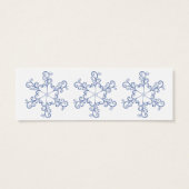 Blue Heart Snowflake Wedding Drink Tickets Mini Visitekaartjes (Achterkant)