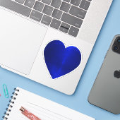 Blue Heart Sticker (Laptop met iPhone)