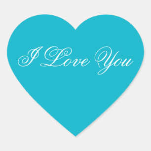Blue Heart Sticker - Ik hou van je