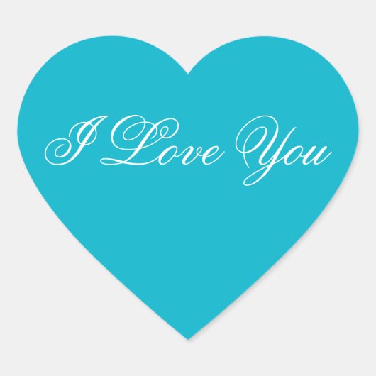 Blue Heart Sticker - Ik hou van je (Voorkant)