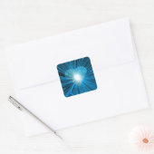 Blue Heart sticker vierkant (Envelop)
