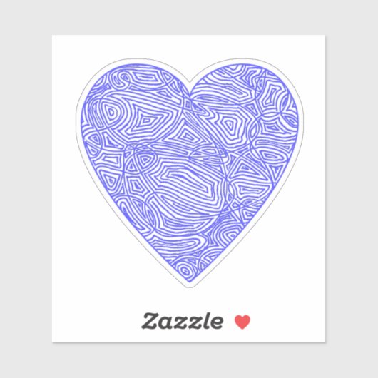 Blue Heart Stickers (Vel)