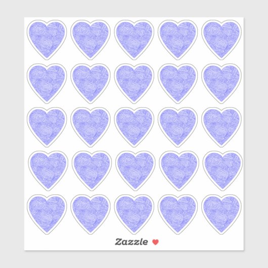 Blue Heart Stickers (Vel)