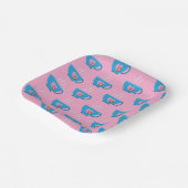 Blue Heart Tea Time Papieren Bordje (Gebogen)