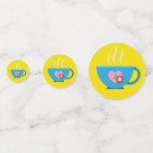 Blue Heart Tea Time Table Confetti (Voorkanten)
