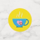 Blue Heart Tea Time Table Confetti (Kleine voorkant)