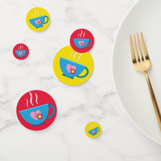 Blue Heart Tea Time Table Confetti (Groep)