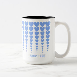 Blue Heart Tinsels, beste leraar ooit gepersonalis Tweekleurige Koffiemok