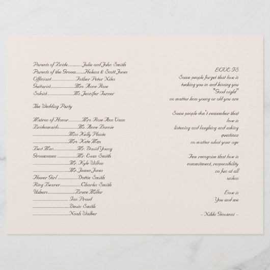 Blue Heart Tree op het programma voor het huwelijk (Achterkant)