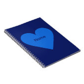 Blue Heart Valentijn, aangepast notitieboek (Rechterzijde)