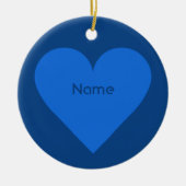 Blue Heart Valentijn, aangepast ornament (Voorkant)