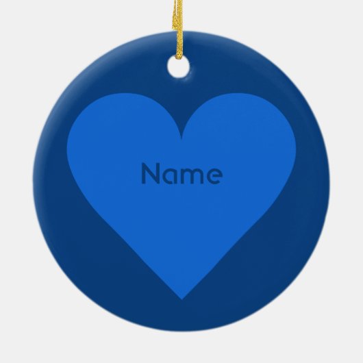 Blue Heart Valentijn, aangepast ornament (Achterkant)