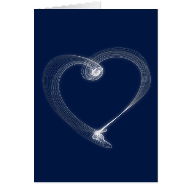 Blue Heart Valentijnsdag Card (Voorkant)