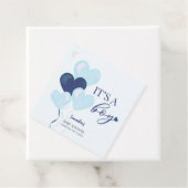 Blue Heart Valentijnse Baby showers Bedankjes Labels (In situ)