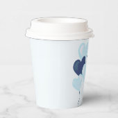 Blue Heart Valentijnse Baby showers Papieren Bekers (Rechts)