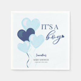 Blue Heart Valentijnse Baby showers Servet