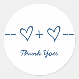 Blue Heart vergelijking Dank u Stickers