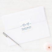 Blue Heart vergelijking Wedding Stickers (Envelop)
