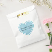 Blue Heart Wedding Favor Bag Bedankzakje (Gezegeld)