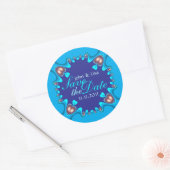 Blue Hearts Alternative Save the Date Stickers (Envelop)