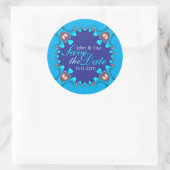 Blue Hearts Alternative Save the Date Stickers (Tas)