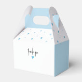 Blue Hearts Baby Boy Shower  voetbox Bedankdoosjes (Achterkant)