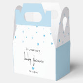 Blue Hearts Baby Boy Shower  voetbox Bedankdoosjes (Geopend)